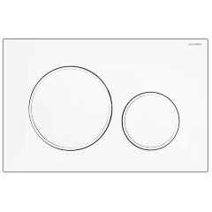 Кнопка смыва AZARIO NEW двойная, пластик, белый глянцевый (AZ-017.01)