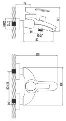 Смеситель Lemark Atlantiss LM3202C для ванны