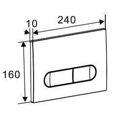 Кнопка смыва AZARIO NEW двойная, пластик, белый глянцевый (AZ-004.01)