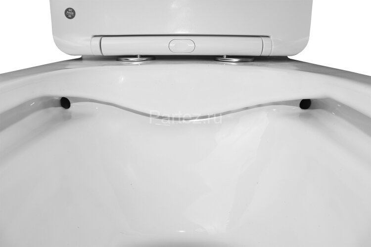 Унитаз-моноблок Azario Terni 350х670х760 напольный, безободковый, горизонтальный слив, сиденье дюроп