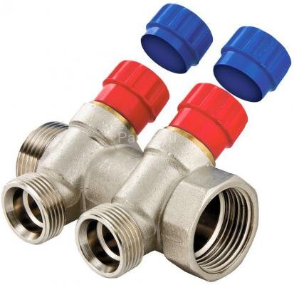 Коллектор с регулирующими вентилями 1"х4х3/4"ЕК VALTEC