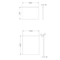 Фасад для тумбы Aquaton Лондри 40 Белый (1A274901LH010)