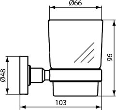 Стакан для зубных щеток Ideal Standard Silk Black IOM, черный матовый (A9120XG)