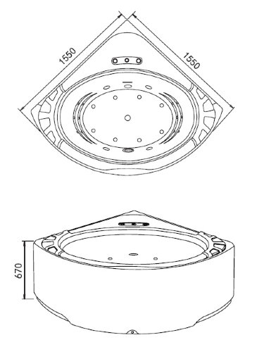 Акриловая ванна Gemy G9252