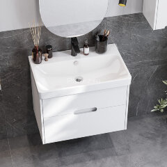 Тумба под раковину Aquaton Оливия 70 подвесная, цвет белый матовый (1A254301OL010)