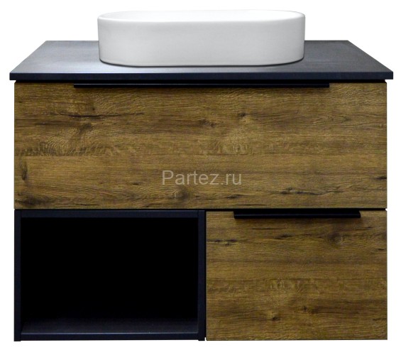 Тумба подвесная Azario Gris 90 900х500х560 с нишей, без столешницы, цвет Дуб Веллингтон (CS00080423)