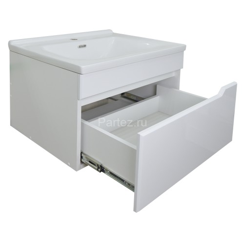 Комплект тумба Loranto Mari 60/1 600х50х435 подвесная с раковиной Lazio 61 (CS00085082)