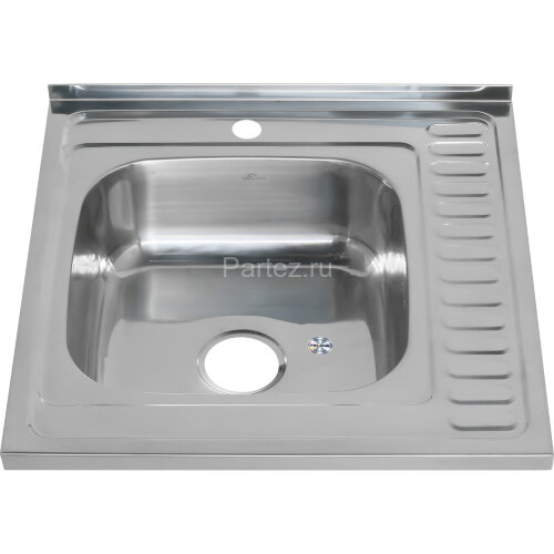 Мойка 6060 L MELANA 0,8/180 накладная прямоугольная с сифоном (006  t L *10)