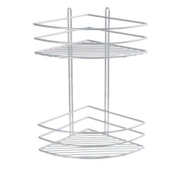 Полка корзина Fixsen угловая, двухэтажная, хром (FX-710-2)