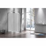 Душевое ограждение Azario MILTON 900х900х2000, БЕЗ ПОДДОНА, полукруглое, матовое стекло 6 мм, цвет профиля серебро (AZ-ND2142 900 FOG)