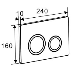 Кнопка смыва AZARIO NEW двойная, пластик, хром (AZ-017.02)