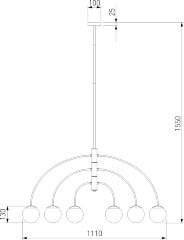 Потолочная люстра Eurosvet 30179/6 черный