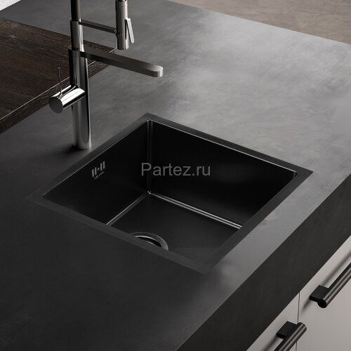 Мойка 4545 MELANA ProfLine 1,2/220 САТИН ГРАФИТ врезная квадратная D4545HB