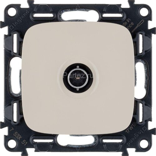 Розетка телевизионная TV 1-м Valena Allure 0-2400МГц с топологией "звезда" с лицев. панелью механизм