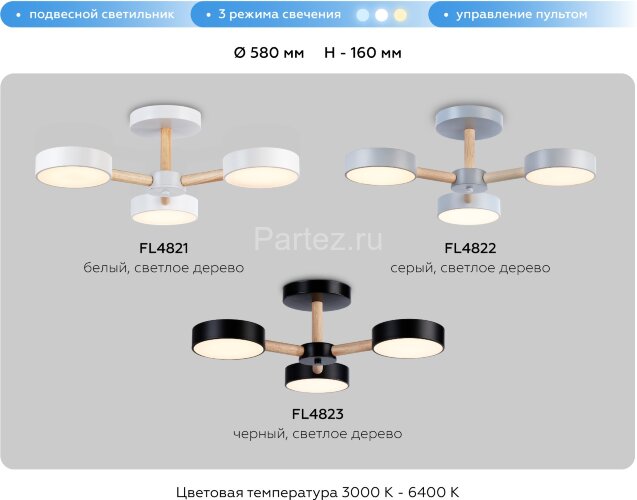 Потолочная люстра Ambrella FL4822