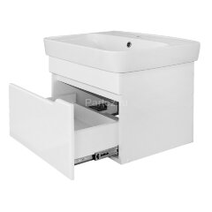 Комплект тумба Loranto Mari 600х420х500 подвесная, с раковиной Сканди 60, белый (CS00092983)