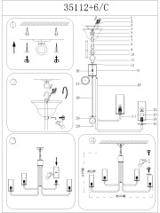 Подвесная люстра Newport 35112+6/C