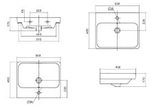 Раковина AQUATON Адриана 55, белая (1WH501620)