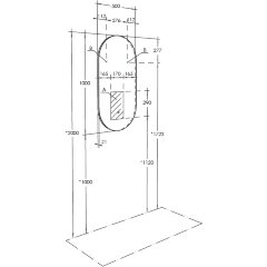 Зеркало AQUATON Альто 50 с подсветкой, сенсорным выключателем (1A256402A1010)