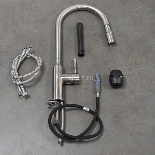 Смеситель Lemark Expert LM5086S для кухни с вытягивающимся поворотным изливом