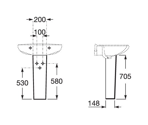 Пьедестал для раковины Roca Access (Z.RU93.0.761.1)