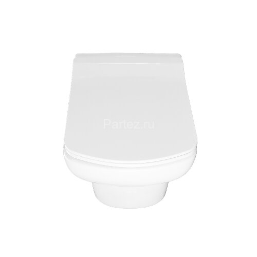 Унитаз подвесной Turavit PLAZA 352х524х345 в комплекте с тонким сиденьем микролифт (PLZ 1710+0419)