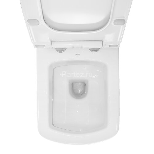 Унитаз подвесной Turavit PLAZA 352х524х345 в комплекте с тонким сиденьем микролифт (PLZ 1710+0419)