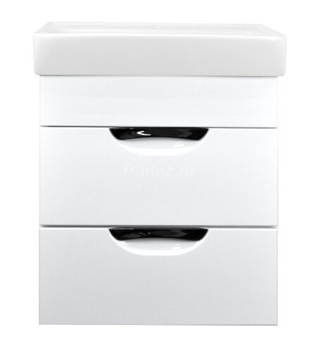 Комплект тумба с раковиной 50 см подвесная Стиль 50/2 "Соло" 500х550х370