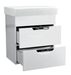 Комплект тумба с раковиной 50 см подвесная Стиль 50/2 "Соло" 500х550х370