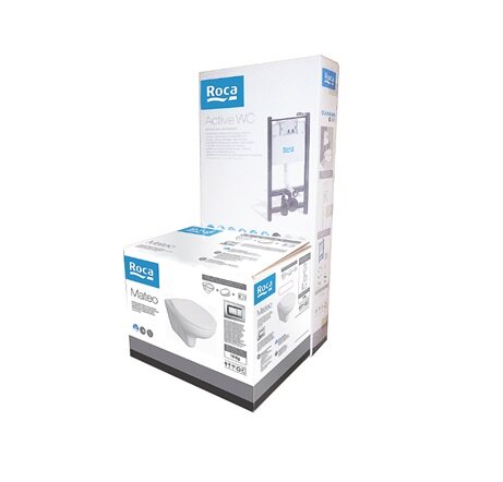 Roca MATEO ПЭК Унитаз + сидение микролифт + инсталляция + кнопка