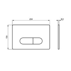 Кнопка смыва Ideal Standard OLEAS M1, хром (R0115AA)