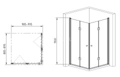 Душевой уголок Gemy Dutch Windmill S37193D-S37193C