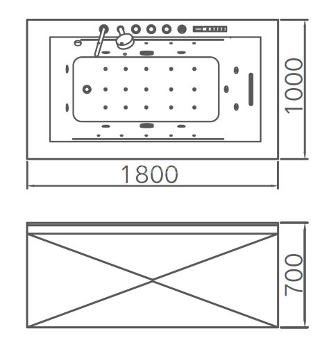 Акриловая ванна Gemy G9258