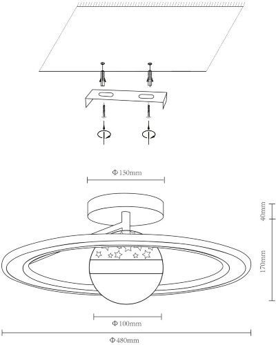 Потолочная люстра Velante 431-107-02