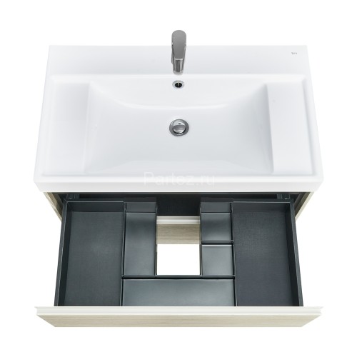 Тумба под раковину Roca Ona 800 подвесная, 2 ящика, светлый дуб (A857630512)