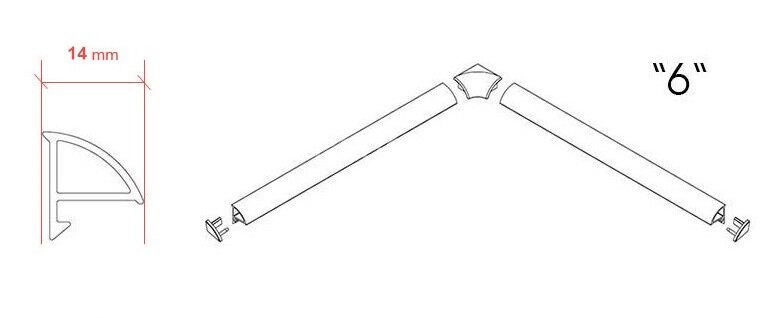 Набор заглушек и уголков Ravak 6 белый (B440000001)