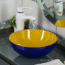 Накладная раковина melana mln-t4004-b1+b6 (желтая)