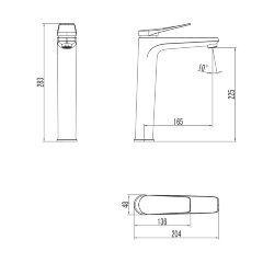 Смеситель Lemark Bronx LM3709MW для раковины монолитный