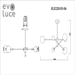 Подвесная люстра Evoluce SLE220103-06