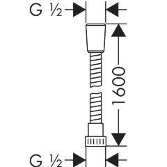 28271000 XX Шланг для душа Isiflex EcoSmart 1600mm (chrome)