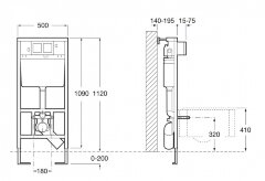 Х_ROCA PRO WC Инсталляционная система(d110) + крепеж (снято с производства)