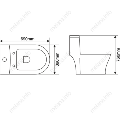 Унитаз-моноблок MELANA MLN-2011D