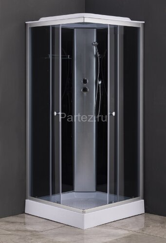 Душевая кабина Loranto 90х90х215, поддон 13 см, верхний душ (CS-6491G)