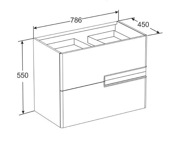 Тумба под раковину Roca VICTORIA NORD 800 мм, Ice Edition