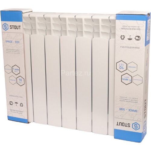 Радиатор биметаллический STOUT Space 500-9