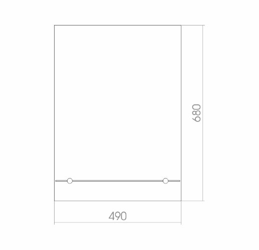 Зеркало LORANTO Модерн Люкс 490х680 мм с полкой (00000000339)