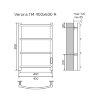 Полотенцесушитель электрический AZARIO VERONA 400/600 4 секции, диммер справа, хром (AZ04846)