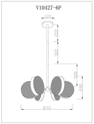 Подвесная люстра Moderli V10427-6P
