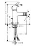 72200000 Talis S Смеситель для биде, однорычажный, со сливным гарнитуром