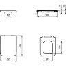 Сиденье с крышкой для унитаза Ideal Standard BLEND CUBE 365х455х35 белый (T392701)